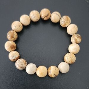 Handmade Picture Jasper Beaded Bracelet